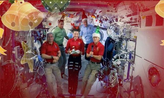 پیام ویدئویی فضانوردان از فضا به مناسبت کریسمس