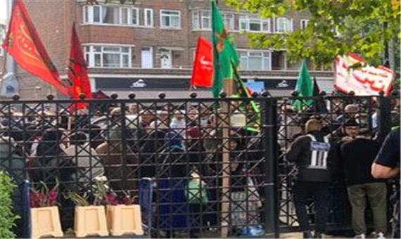 تجمع هواداران انقلاب با شعار «لبیک یا حسین» در لندن