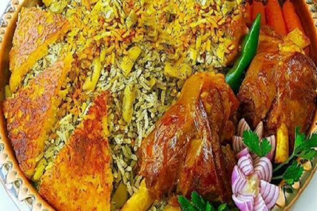 طرز تهیه باقالی پلو با ماهیچه و گوشت