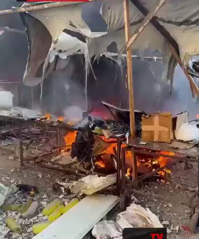حمله هوایی اسرائیل به چادر آوارگان در غزه