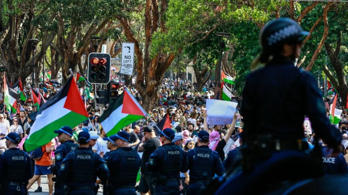 راهپیمایی بزرگ مردم استرالیا در حمایت از فلسطین