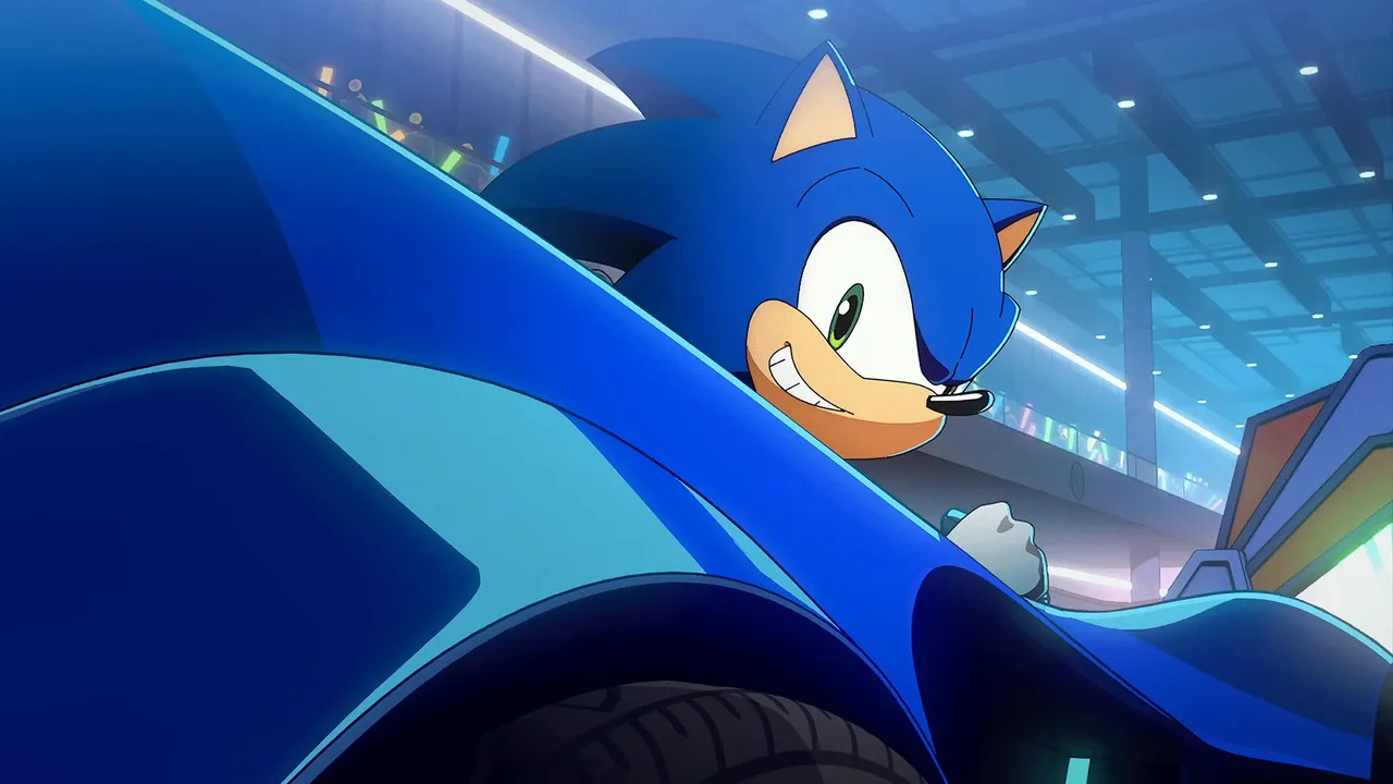 ماشین سواری سونیک در بازی Sonic Racing: CrossWorlds