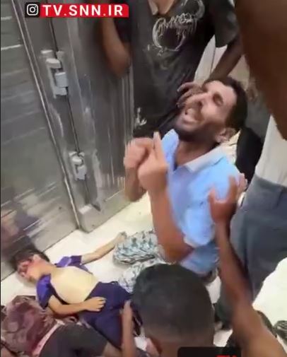 ضجه‌های دردناک پدران فلسطینی بر پیکر کودکان شهیدشان