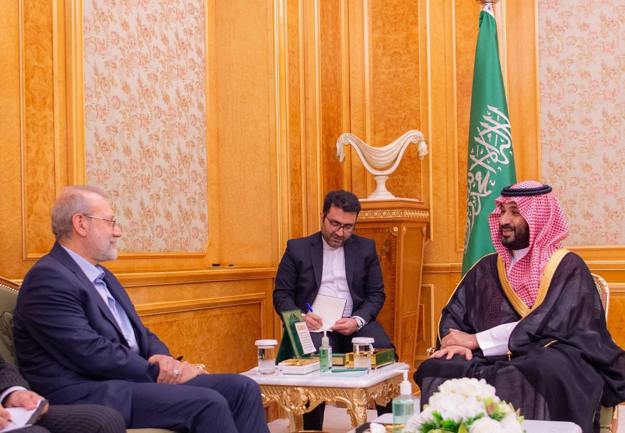 لاریجانی با بن‌سلمان دیدار کرد