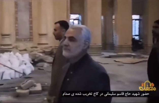 تصاویر حضور شهید سلیمانی در کاخ صدام!