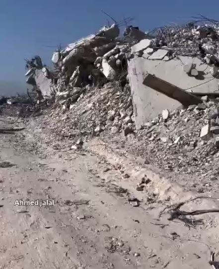 بخشی از ویرانی گسترده در غزه در نتیجه دو سال جنگ نسل‌کشی ویرانگر اسرائیل