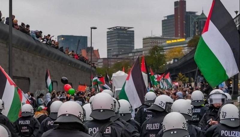 هامبورگی‌ها در حمایت از ساکنان غزه به خیابان آمدند