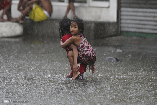 تصویری عجیب از طوفان در فیلیپین