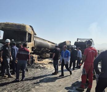 تصاویر جدید از انفجار مرگبار تانکر سوخت در کمربندی یزد