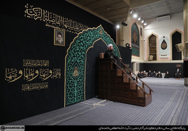 لحظاتی از سخنرانی حجت‌الاسلام عالی در محضر رهبر انقلاب