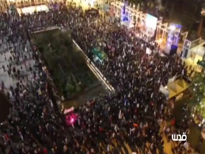 تجمع بزرگ شهرک‌نشینان صهیونیست در تل‌آویو با مطالبه برکناری کابینه نتانیاهو