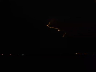 لحظه برخورد صاعقه، منطقه آزاد انزلی