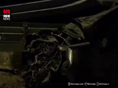 تصادف زنجیره‌ای سه خودرو در اتوبان قشم