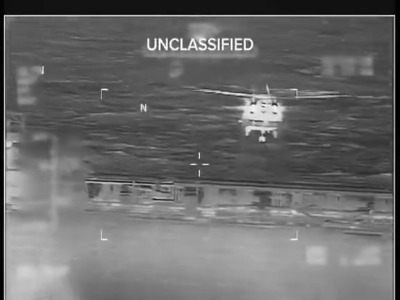 لحظه توقیف دومین نفتکش حامل نفت ونزوئلا توسط آمریکا