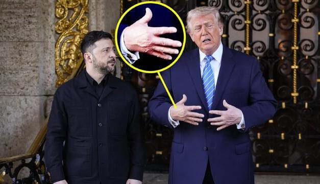 تلاش دیگر ترامپ برای پنهان کردن کبودی روی دستش