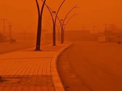 آسمان عراق به رنگ سرخ درآمد