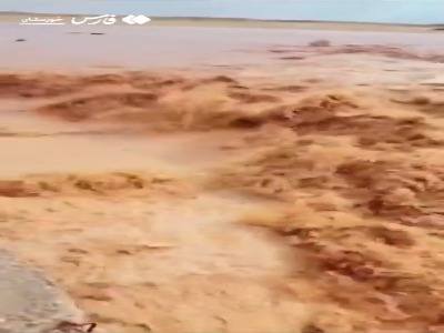 سیلاب جاده اهواز را بست