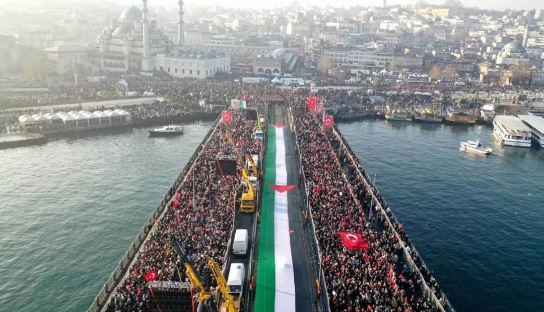 راهپیمایی بزرگ غزه در استانبول