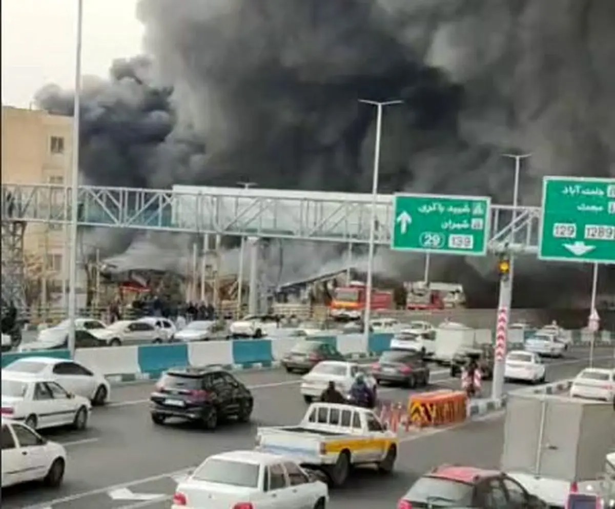 اورژانس: حادثه آتش سوزی بازار جنت تاکنون مصدومی نداشته است