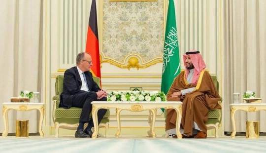 دیدار رسمی ولیعهد عربستان و صدراعظم آلمان در ریاض