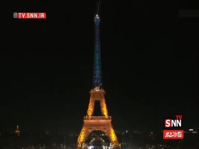 برج ایفل به رنگ پرچم اوکراین درآمد