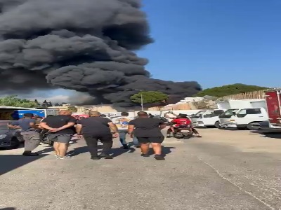 وقوع آتش‌سوزی گسترده در شمال بیروت