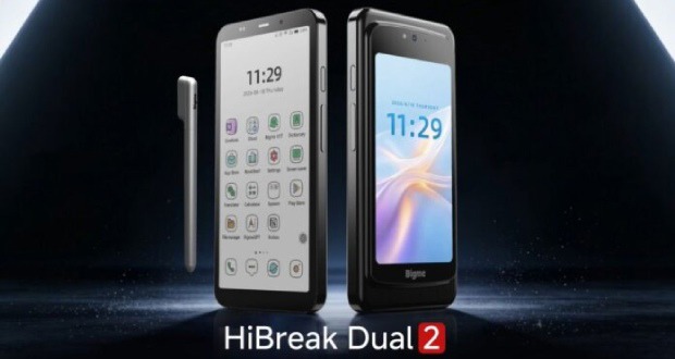 گوشی Bigme HiBreak Dual ۲ معرفی شد؛ نخستین موبایل جهان با نمایشگر رنگی E Ink دوگانه