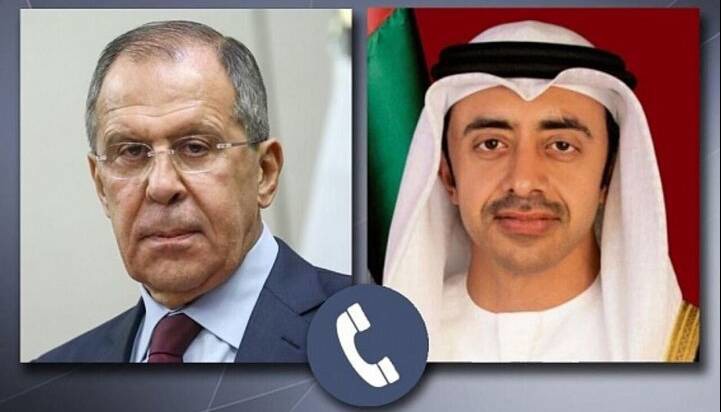 تاکید وزیران خارجه روسیه و امارات بر توقف فوری خصومت‌ها در منطقه