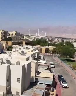 مشاهده ستون دود در شهر ایلات در جنوب اسرائیل