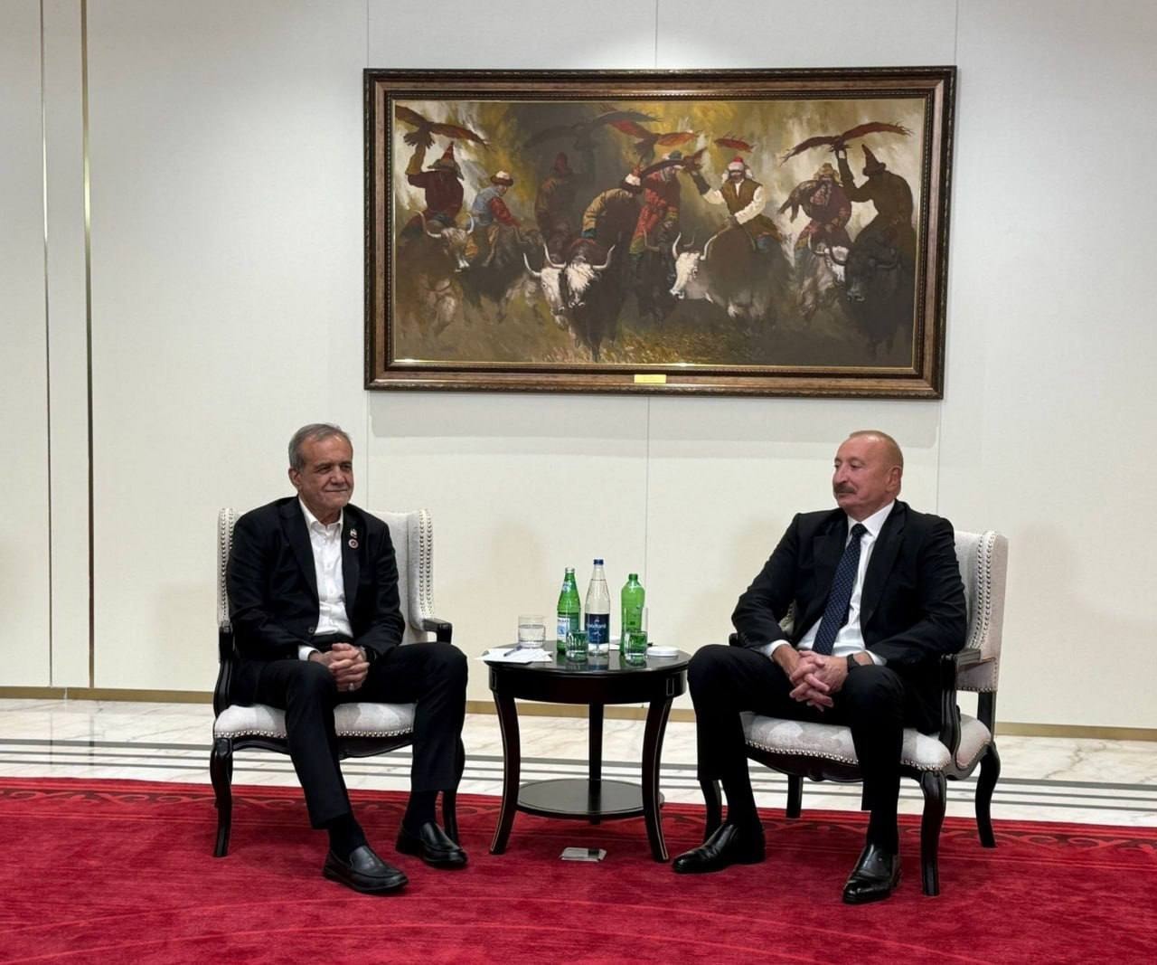 دیدار روسای جمهور ایران و آذربایجان