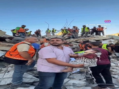 فرو ریختن ساختمان مسکونی در غزه؛ ۸ شهید و ده‌ها مفقود