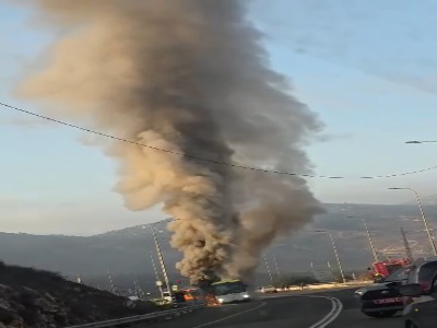 آتش‌سوزی در اتوبوس اشغالگران اسرائیلی