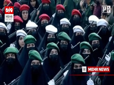 رژه بانوان جانفدا در رزمایش جان فدایان ایران